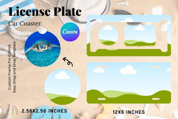Download License Plate Car Coaster Canva Frame - Canva Collection