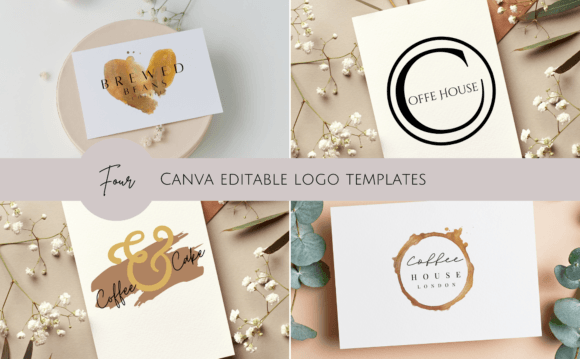 Download 4 Canva Editable Logo Templates - Canva Collection