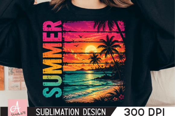 Download Vintage Summer Sunset Beach PNG - Sun Collection