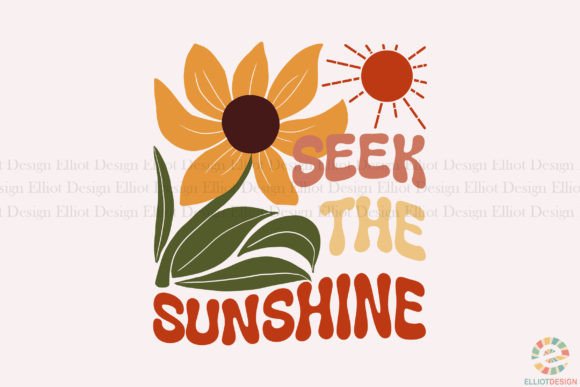 Download Seek the Sunshine Boho Flower Design PNG - Sun Collection