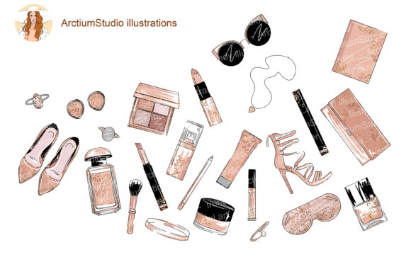 Download Cosmetics Set Clipart, Make Up Art - Make up Collection