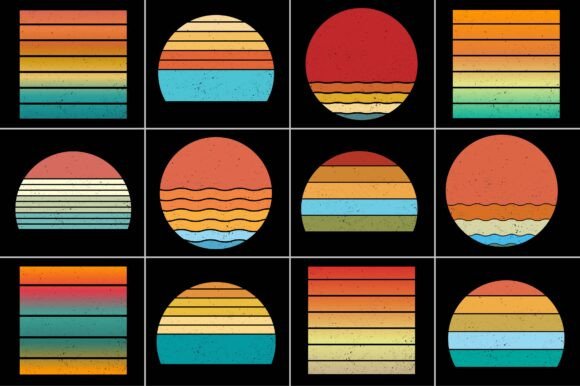 Download Sunset Vintage Retro Background - Sun Collection