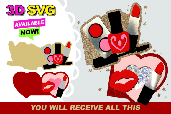 Download Make Up Card 3D SVG - Make up Collection