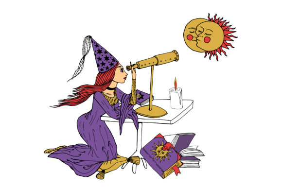 Download Esoteric Stargazer Astrologer Girl PNG - Girl Collection