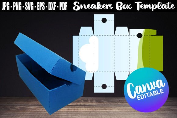 Download Sneakers Box Canva Template SVG - Canva Collection